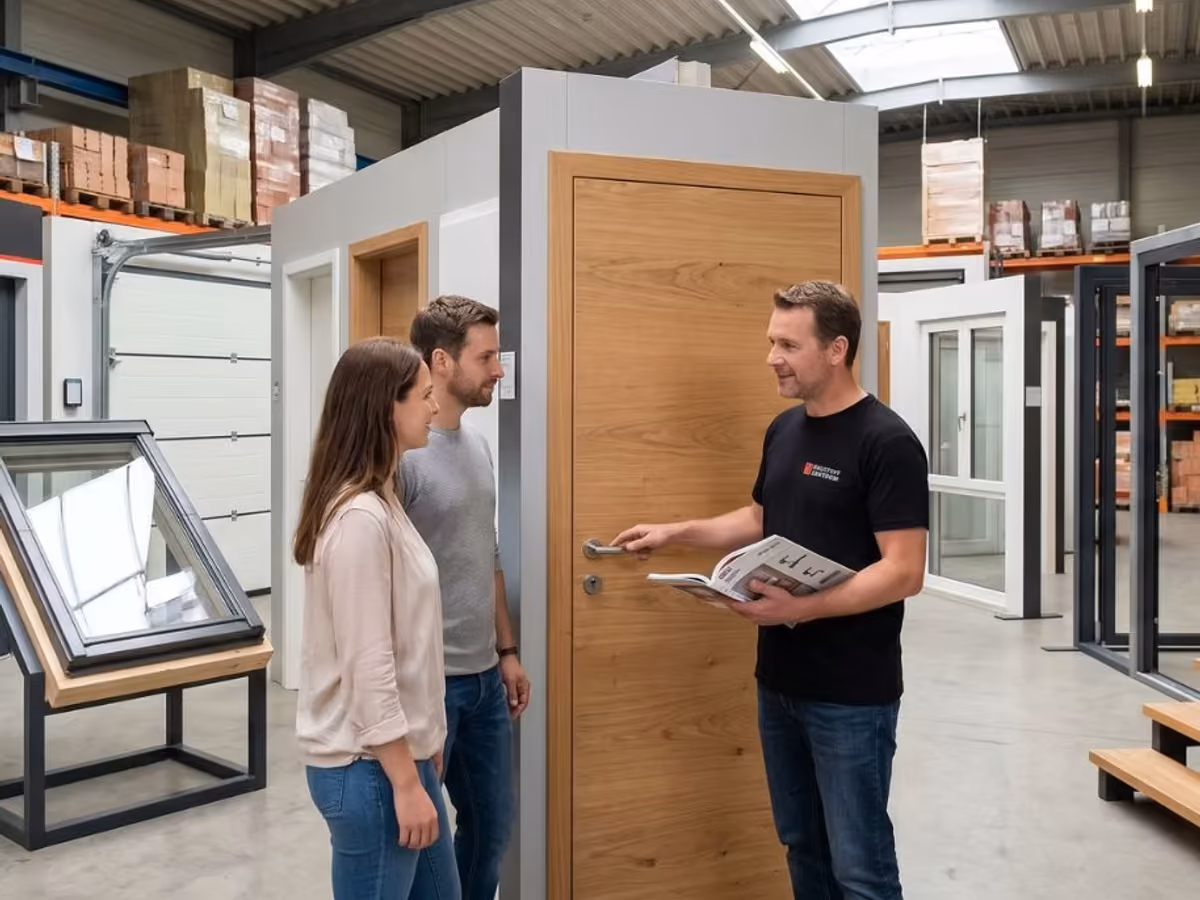 Moderne Innentür in einem Wohnraum